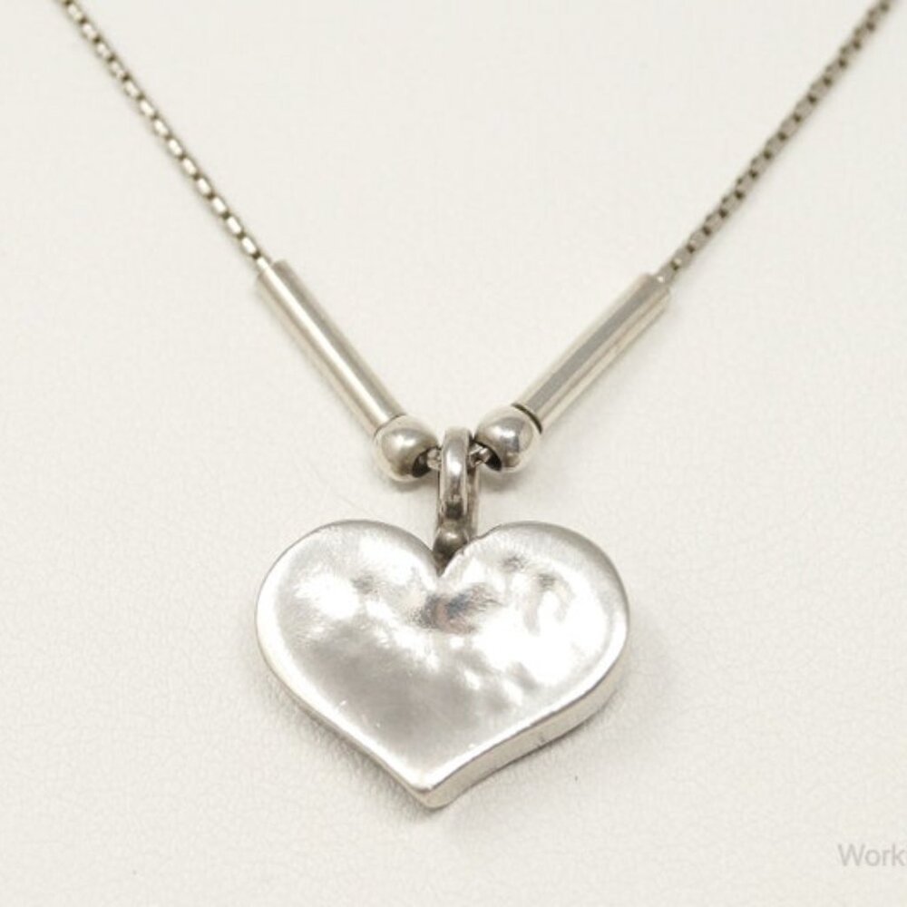 Silpada no 154 Vintage Designer Shablool Didae Heart Sterling Silver Necklace